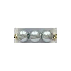 Üvegtekla, 4mm, (12) ezüst, 200 db/szál