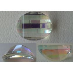   Üvegmedál furat nélkül, ovális, 31x22x10mm, crystal AB, 1 db/csomag