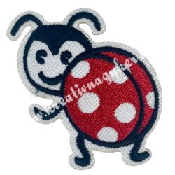 Vasalható matrica, katica, 5x6,5 cm, 5 db/csomag